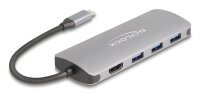 Delock 7Port USB 10Gbps Hub und 4K HDMI Ausgang/USB Typ-C