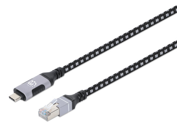 MANHATTAN USB-C auf Gigabit Ethernet-Netzwerkkabel 2m