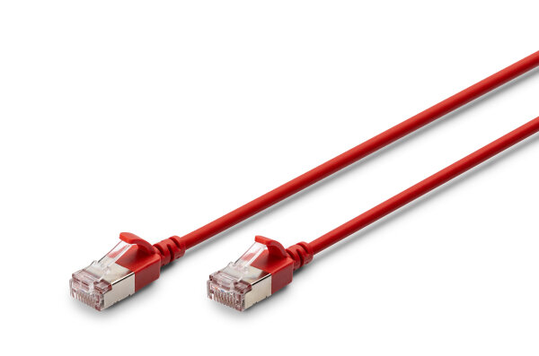 DIGITUS Patchkabel CAT 6A F/FTP Slim 0,50m rot