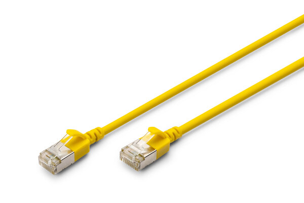 DIGITUS Patchkabel CAT 6A F/FTP Slim 0,30m gelb