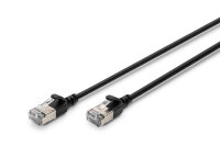 DIGITUS Patchkabel CAT 6A F/FTP Slim 0,30m schwarz