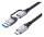 Equip Kabel USB-C3.2->C/A Gen2x2 PD100W St/St  1.00m schwarz