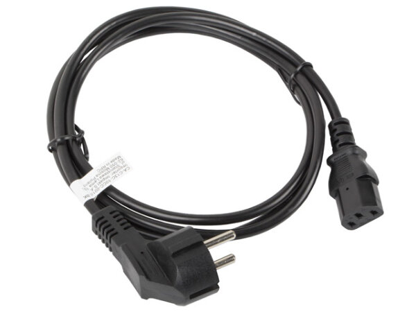 LANBERG Netzkabel CEE 7/7 90°->CEE 320 C13 1,8m