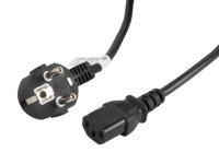 LANBERG Netzkabel CEE 7/7 90°->IEC 320 C13 3,0m VDE
