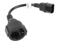 LANBERG Netzkabel-Adapter IEC320 C14->Schuko(F)...