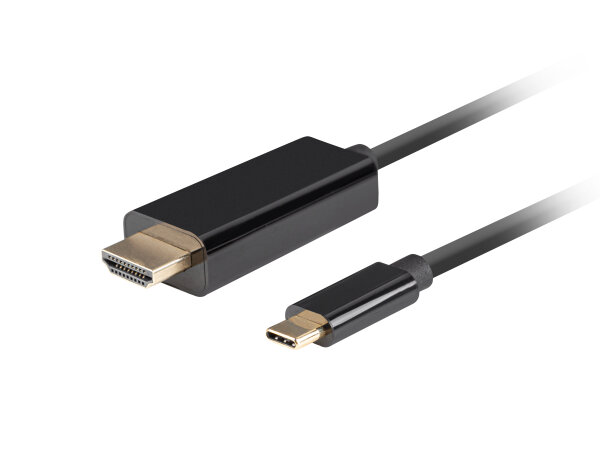 LANBERG USB-C(M)->HDMI(M) Kabel 1,8m 4K 60Hz schwarz