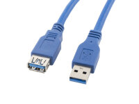 LANBERG USB-A Verlängerungskabel M/F 3.0 3m blau