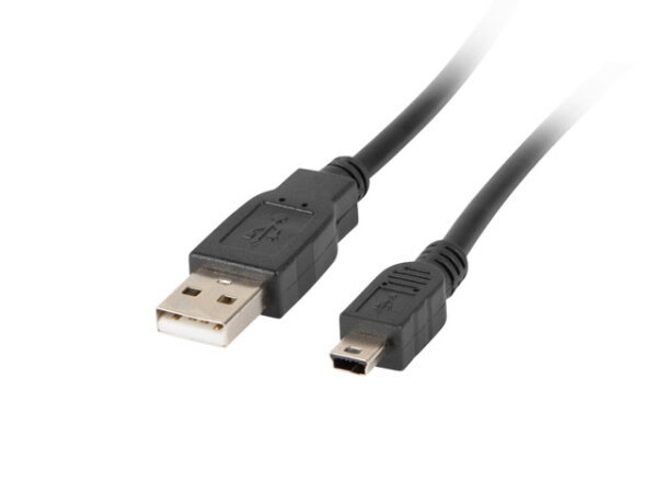 LANBERG USB-Mini(M)->USB-A(M) 2.0 Kabel 1,8m (CANON) schwarz