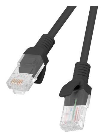 LANBERG Patchkabel CAT.5E UTP 2,0m Fluke Zertifikat schwarz