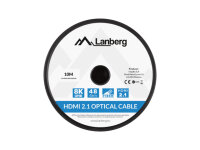 LANBERG HDMI M/M V2.1 Kabel 10m 8K optisch AOC schwarz