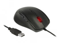 DELOCK Ergonomische optische 5-Tasten USB Maus -...