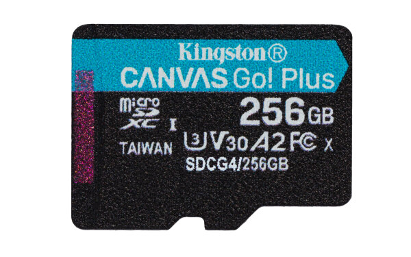 SD MicroSD Card 256GB Kingston SDXC Canvas Go Plus retail