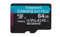 SD MicroSD Card  64GB Kingston SDXC Canvas Go Plus retail