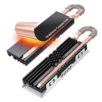 GRAUGEAR Heatpipe Kühlkörper SSD M.2 NVMe 2280...