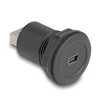 DELOCK USB 2.0 Typ Mini-B zu USB 2.0 Typ-A Einbaubu. schwarz