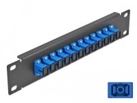 DELOCK 10" LWL Patchpanel 12 Port SC Simplex blau...