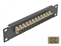 DELOCK 10" LWL Patchpanel 12 Port SC Simplex beige...