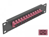 DELOCK 10" LWL Patchpanel 12 Port SC Simplex violett...