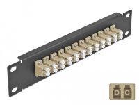 DELOCK 10" LWL Patchpanel 12 Port LC Duplex beige...