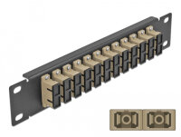 DELOCK 10" LWL Patchpanel 12 Port SC Duplex beige...