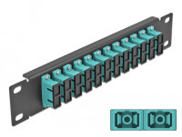DELOCK 10" LWL Patchpanel 12 Port SC Duplex aqua 1HE...