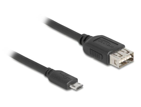 DELOCK USB 2.0 Kab USB Typ Micro-B St zu USB Typ-A Bu 0,5 m