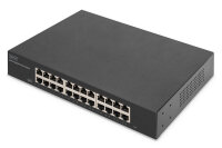 DIGITUS Switch 24-Port Gigabit, 19" unmanaged...