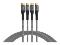 EFB USB-C Kabelset 100W PD 3.0 5A E-Marker Chip 2x1m grau