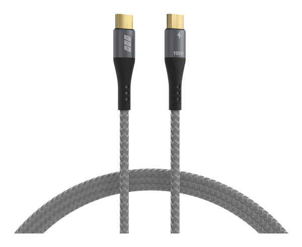 EFB USB-C Kabel 100W PD 3.0 5A E-Marker Chip 3m grau