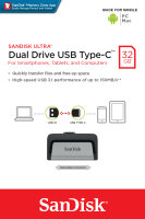 32GB SanDisk Ultra Dual Drive Typ-C USB-C 3.0/USB-A 3.0 OTG Stick