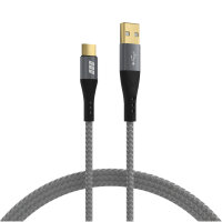 EFB USB-A auf USB-C Kabel 60W QC 3A 3m grau