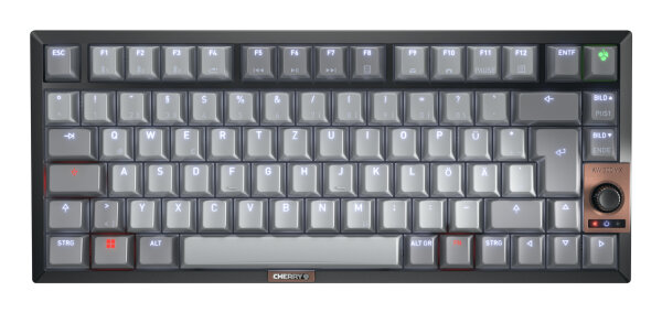 CHERRY KW 300 MX Wireless Tastatur RGB DE MX Braun schwarz