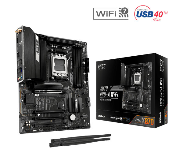ASRock X870  Pro-A WiFi          AM5 ATX  HDMI/USB-C    DDR5 retail
