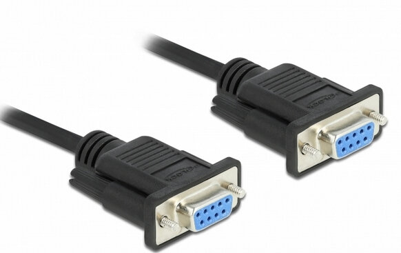 DELOCK Seriell RS-232 D-Sub9 BU<BU Nullmodem schmal Geh. 10m