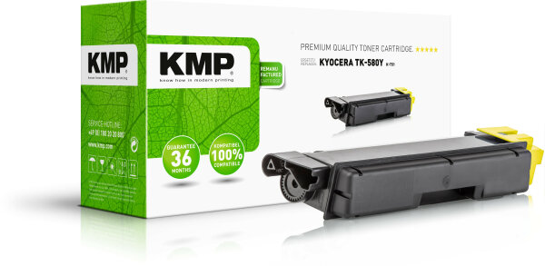 KMP Toner Kyocera TK-580Y/TK580Y yellow 2800 S. K-T51 remanufactured