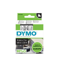 DYMO D1  Schriftband 41913   9mmx7.0m schwarz->weiß