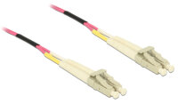 DELOCK LWL Kabel LC Duplex zu LC Duplex Multimode OM4 50 m