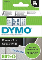 DYMO D1  Schriftband 45014  12mmx7.0m blau   ->weiß
