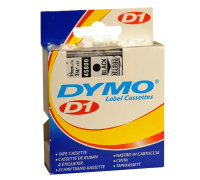 DYMO D1  Schriftband 45800  19mmx7.0m schwarz->transp.