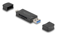 DELOCK Card Reader USB 5 Gbps USB-C/A für SD uns...