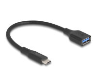 DELOCK USB 10 Gbps Adapter USB-C zu USB-A Buchse 19cm 60W QC