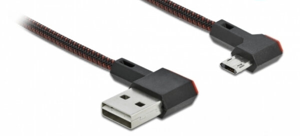 DELOCK EASY-USB 2.0 Kabel Typ-A St zuEASY-USB Micro-B 90° 1m