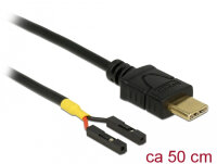DELOCK Kabel USB-C St > 2 x Pfostenbuchse einzeln...