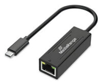 MediaRange USB-C Netzwerkadaper mit RJ45 Port,20cm, sw