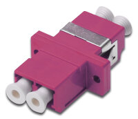 DIGITUS LWL Kupplung LC->LC Multimode Duplex OM4 violet
