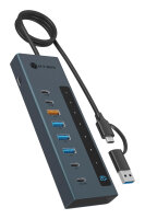 Hub  9-in-1 Hub IcyBox USB 3.2 mit Type-C/Type-A Anschluss