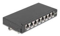 DELOCK Mini Desktop Patchpanel RJ45 Buchse 8Port Cat.6A   sw