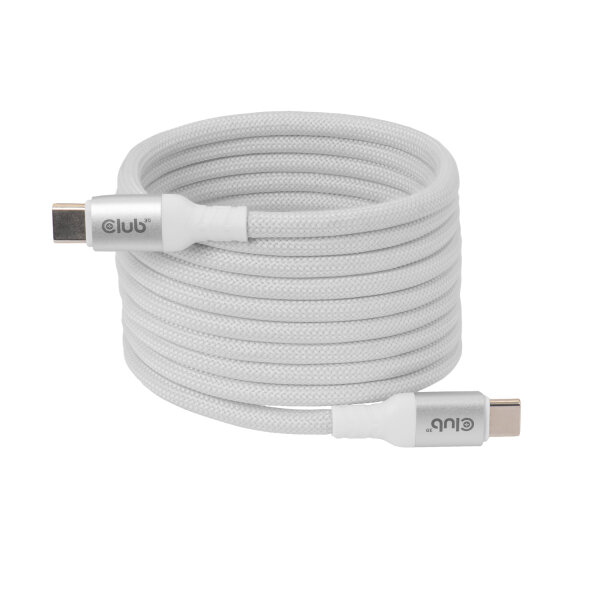 Club3D Lifestyle USB-C Magnetisches Kabel 240W 2m weiß St/St