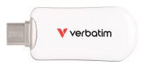 USB-Stick 256GB Verbatim 3.2 Typ C Plectra Flash Drive white