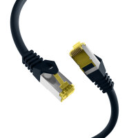EFB RJ45 Patchkabel Cat.6A S/FTP LSZH Cat.7 Rohkabel schwarz